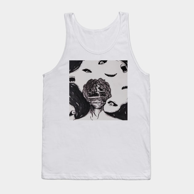 ANXIETY Tank Top by sobartea
